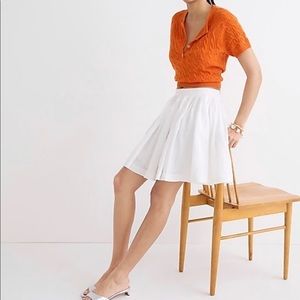 J. Crew, White Linen Mini Skirt, 10, NWT